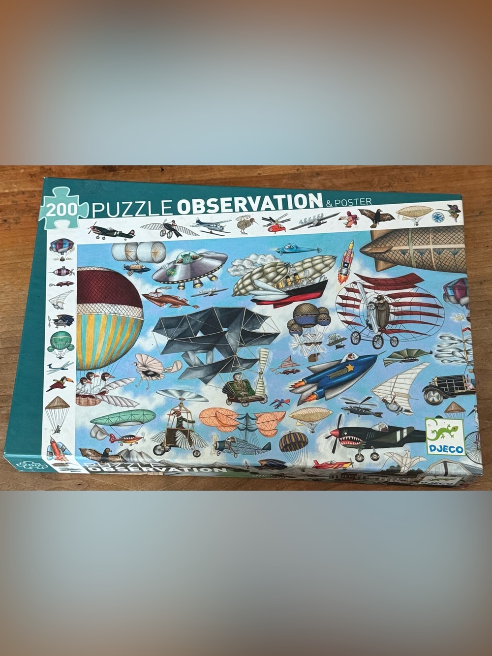 Djeco Puzzle Observation Aero Club 200 Pieces Blue & Green
